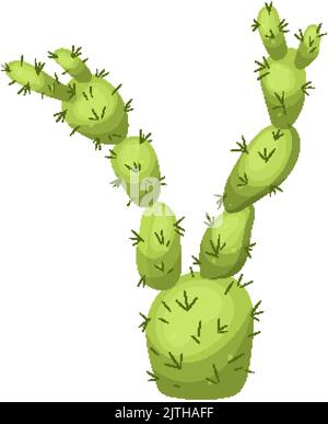 bunny ears cactus cartoon vector illustration Stock Vector