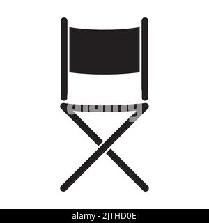 director chair icon vector camping chair sign for graphic design, logo, website, social media, mobile app, UI illustration Stock Vector