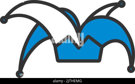 April Fool's Day Icon. Editable Bold Outline With Color Fill Design. Vector Illustration. Stock Vector