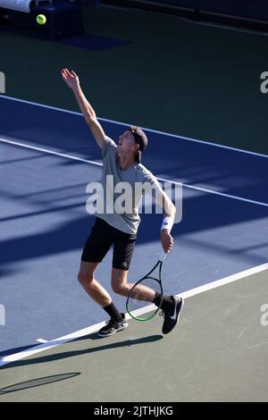 NEW YORK, NY - AUGUST 30: Gijs Brouwer of the Netherlands during his match against Adrian Manarino of France at USTA Billie Jean King National Tennis Center on August 30, 2022 in New York City. (Photo by Adam Stoltman/BSR Agency) Stock Photo