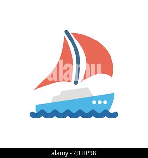 Yacht Icon. Yacht Related Vector Flat Icon Stock Vector Image & Art - Alamy