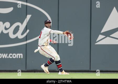 Atlanta Braves center fielder Michael Harris II (23) waits for the pitch  during a MLB regular season game against the Pittsburgh Pirates, Sunday,  June Stock Photo - Alamy