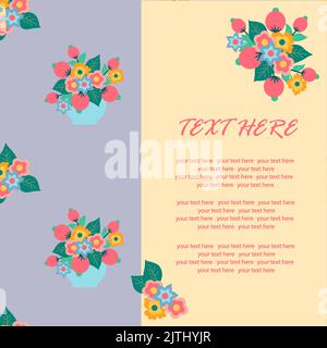 Seamless illustration with bright colors lilac background. Stock Vector