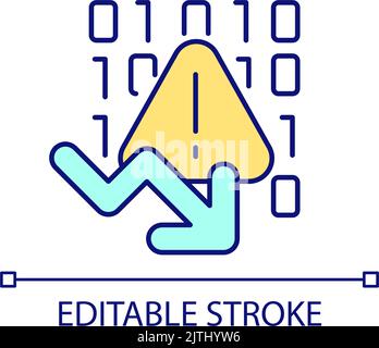 Code errors RGB color icon Stock Vector