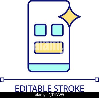 Mobile application RGB color icon Stock Vector