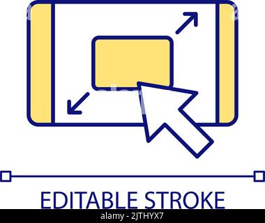 Full size mode RGB color icon Stock Vector