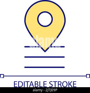 Menu navigation RGB color icon Stock Vector