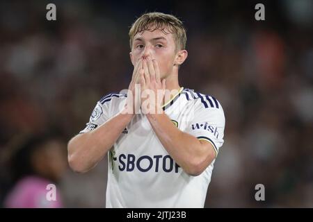 Leeds, UK. 30th Aug, 2022. A dejected Joe Gelhardt #30 of Leeds United during the game in Leeds, United Kingdom on 8/30/2022. (Photo by James Heaton/News Images/Sipa USA) Credit: Sipa USA/Alamy Live News Stock Photo