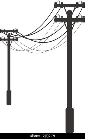 electric pole logo design vector illustration Stock Vector