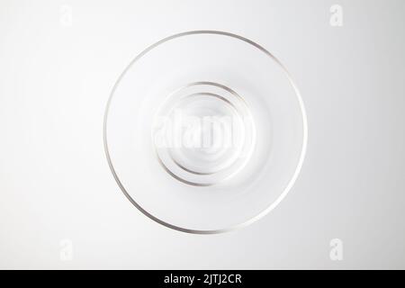 stacked 3 glass bowls isolated on white background Stock Photo