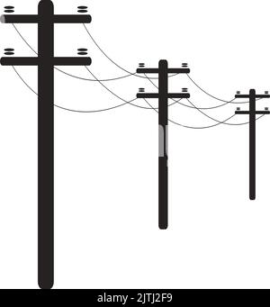 electric pole logo design vector illustration Stock Vector