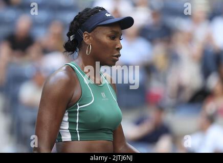 New York, United States. 30th Aug, 2022. Venus Williams of USA during day 2 of the US Open 2022, 4th Grand Slam tennis tournament of the season on August 30, 2022 at USTA National Tennis Center in New York, United States - Photo: Jean Catuffe/DPPI/LiveMedia Credit: Independent Photo Agency/Alamy Live News Stock Photo