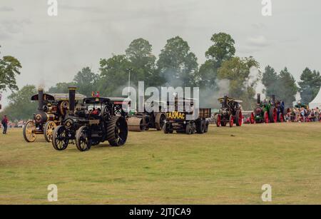 Salop/Shrewsbury steam fair, held at Onslow Park Shrewsbury. A wide variety of steam and vintage vehicles Stock Photo