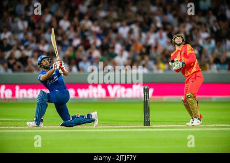 Matthew Wade batting for Birmingham Phoenix in The Hundred Stock Photo ...