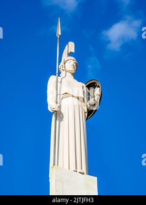 Statue of Athena, The Pedion tou Areos, Athens, Attica, Greece Stock Photo