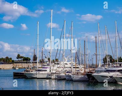 Bay of Zea or Pasalimani, marina, Piraeus, Attica, Greece Stock Photo