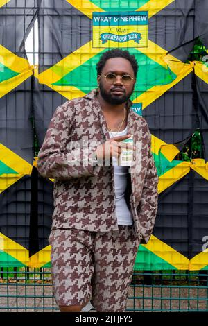 Kranium, Jamaican artist, performing at Notting Hill Carnival Sunday 2022 Stock Photo