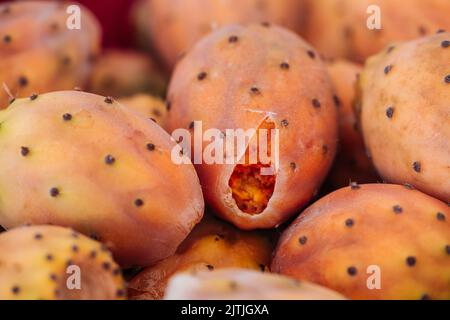 Fresh prickley pears fruit from Puglia, Italy Stock Photo