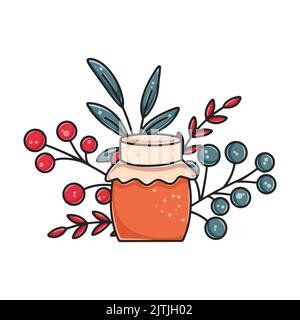 https://l450v.alamy.com/450v/2jtjh02/cozy-autumn-composition-with-jar-of-jam-berries-and-leaves-fall-seasonal-cute-decor-picture-harvest-of-honey-thanksgiving-themed-autumn-sticker-2jtjh02.jpg