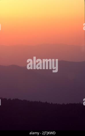 Clingmans Dome in Great Smoky Mountains National Park in Tennessee Stock Photo