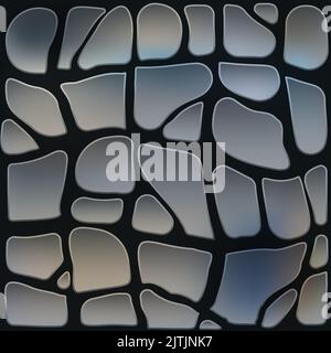 Cartoon background of rocky road. Stone texture.  Stock Vector