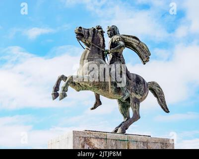 Monument of Alexander the Great, Thessaloniki, Central Macedonia, Greece Stock Photo