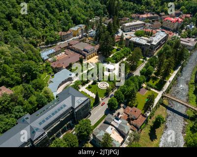 Views from Baile Herculane, Romania - One of the popular balnear resorts areas from Romania Stock Photo