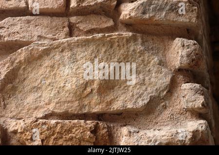 Cream stone wall texture for grunge background  Stock Photo