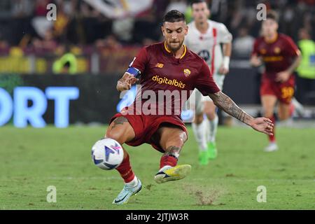 Rome, Italy. 30th Aug, 2022. Lorenzo Pellegrini of AS Roma during football Serie A Match, Stadio Olimpico, As Roma v Monza, 30th August 2022 (Photo by AllShotLive/Sipa USA) Credit: Sipa USA/Alamy Live News Stock Photo