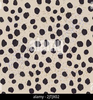Seamless animal vector pattern. Cheetah skin print Stock Vector