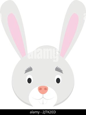 Rabbit Farm Animal Head Character Stock Vector Image & Art - Alamy