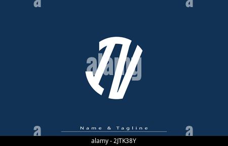 Alphabet letters Initials Monogram logo IV , VI Stock Vector