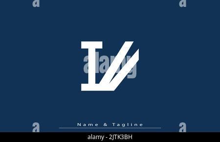 Alphabet letters Initials Monogram logo IV , VI Stock Vector