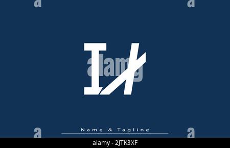 Alphabet letters Initials Monogram logo IX , XI Stock Vector