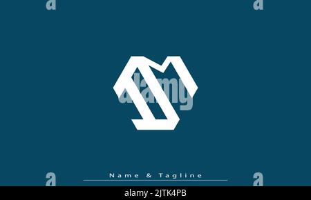 Alphabet letters Initials Monogram logo IM , MI Stock Vector