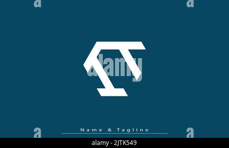 Alphabet letters Initials Monogram logo IT , TI Stock Vector