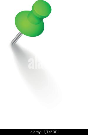 Green push pin icon realistic hi-res stock photography and images - Alamy