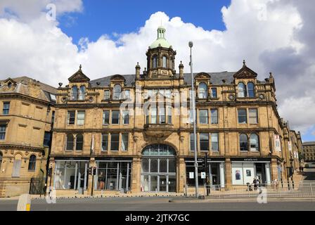 Little Germany, a unique area of the City of Bradford, with many listed buildings, built 1855 and 1890, when the city had a booming wool industry, UK Stock Photo