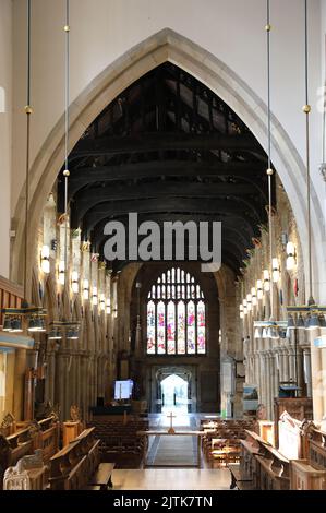 Bradford Cathedral of St Peter, a hidden gem in the city, in West Yorkshire, UK Stock Photo