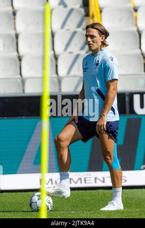 Club's Casper Nielsen pictured in action during the warming-up for a ...