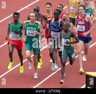 Samuel Tefera of Ethiopia competing in the men’s1500m heats at the World Athletics Championships, Hayward Field, Eugene, Oregon USA on the 16th July 2 Stock Photo