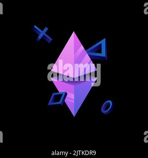 Abstract Geometrical Elements. 3D Rhombus. Vector illustration Stock Vector