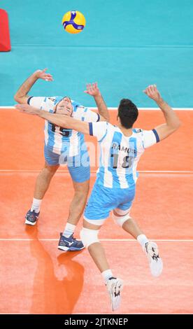 Luciano De Cecco, Martin Ramos (Argentina). Volleyball World Championship 2022. Stock Photo