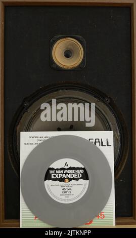 Colored vinyl singles by The Fall. Stock Photo