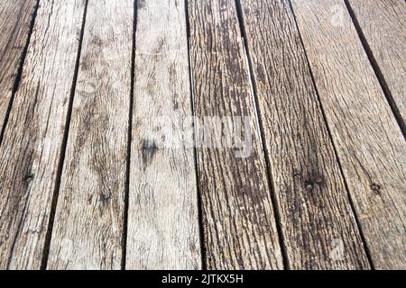 wooden deck for background in Rio de Janeiro Brazil. Stock Photo