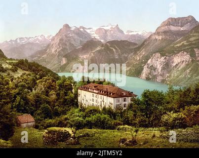 Axenfels, with Urirothstock, (i.e., Urirotstock), Lake Lucerne, Switzerland