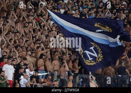 Napoli, Italy. 31st Aug, 2022. Napoli supporters during the Serie A football match between SSC Napoli and US Lecce at Diego Armando Maradona stadium in Napoli (Italy), August 31st, 2022. Photo Cesare Purini/Insidefoto Credit: Insidefoto di andrea staccioli/Alamy Live News Stock Photo