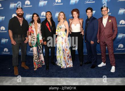 Devan Long, Sheila Carrasco, Roman Zaragoza, Rose McIver, Rebecca Wisocky, Asher Grodman and Richie Moriarty attending the Paramount Upfront 2022 Post Party held at 660 Madison Avenue on May 18, 2022 in New York City, NY ©Steven Bergman/AFF-USA.COM Stock Photo