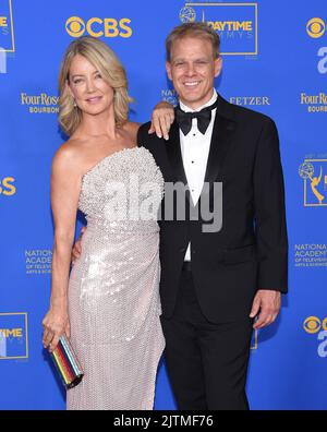 Cynthia Watros and Curtis Gilliland arriving at the 49th Annual Daytime Emmy Awards held at the Pasadena Civic Auditorium on June 24, 2022 in Pasadena, CA. © OConnor- Arroyo/AFF-USA.com Stock Photo