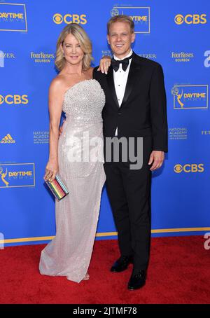 Cynthia Watros and Curtis Gilliland arriving at the 49th Annual Daytime Emmy Awards held at the Pasadena Civic Auditorium on June 24, 2022 in Pasadena, CA. © OConnor- Arroyo/AFF-USA.com Stock Photo